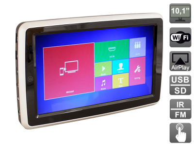 Навесной монитор на подголовник с диагональю 10.1", со встроенным Full HD медиаплеером, AirPlay, Miracast и HDMI AVIS AVS1088TM