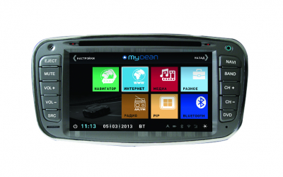 Штатное головное устройство MyDean 3003 для автомобилей Ford Focus 2 (2005-2011), Mondeo (2006-2013), C-Max (2008-), Galaxy (2008-)