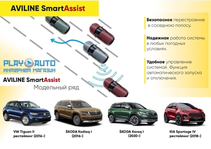 Система SmartAssist предназначена для установки на легковые автомобили
