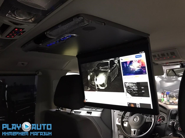 Автомобильный потолочный Смарт ТВ 17,3" ERGO ER1750AN на операционной системе Android. Поддержка SD и USB.