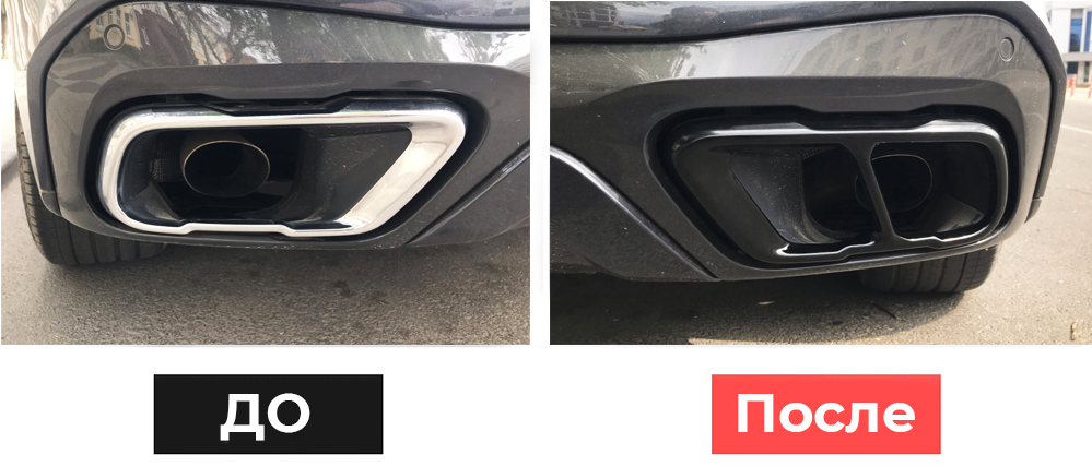 Насадки на глушитель LEGIRON в стиле M Perfomance для BMW X5 / X7 (G05 / G07) от 2018 г.в.