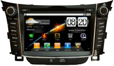 Штатное головное устройство CarSys CAH5265 Android Hyundai i30 7"