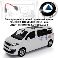 Электропривод левой сдвижной двери PEUGEOT TRAVELLER 2018- н.в. АДОР ПИТОН 012.34.000.0104