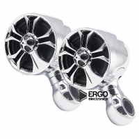 Мотоакустика Ergo ER600M (встроенный усилитель, 4” Hi-Fi динамики 2 шт. 2х100 Вт.) хром