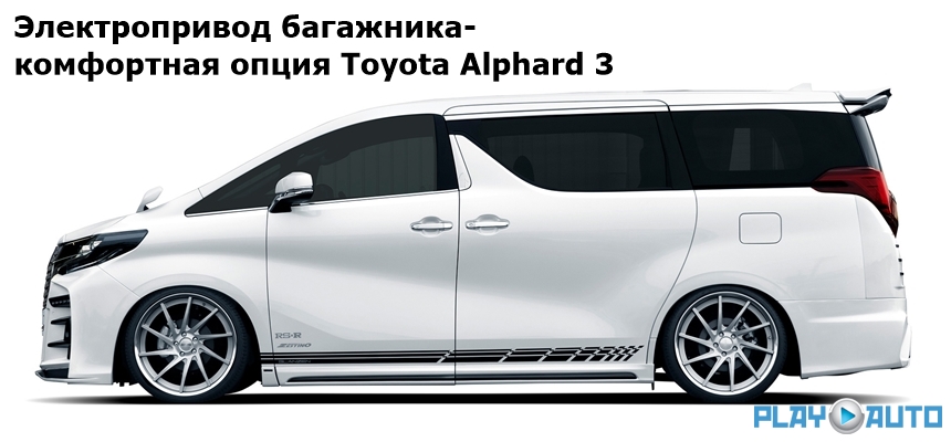 Электропривод багажника Toyota Alphard 3 Рестайлинг H30 (2017- н.в.) AutoliftTech ALT-BG-Alph3 SMARTLIFT (комплект для установки)